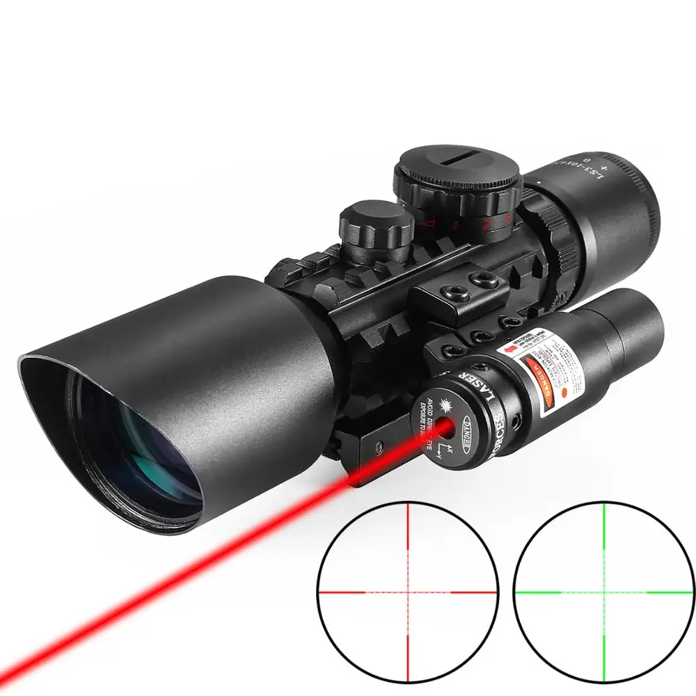 Тактический Оптический прицел M9 3-10x42eg для Пикатинни Вивера красного цвета | Спорт