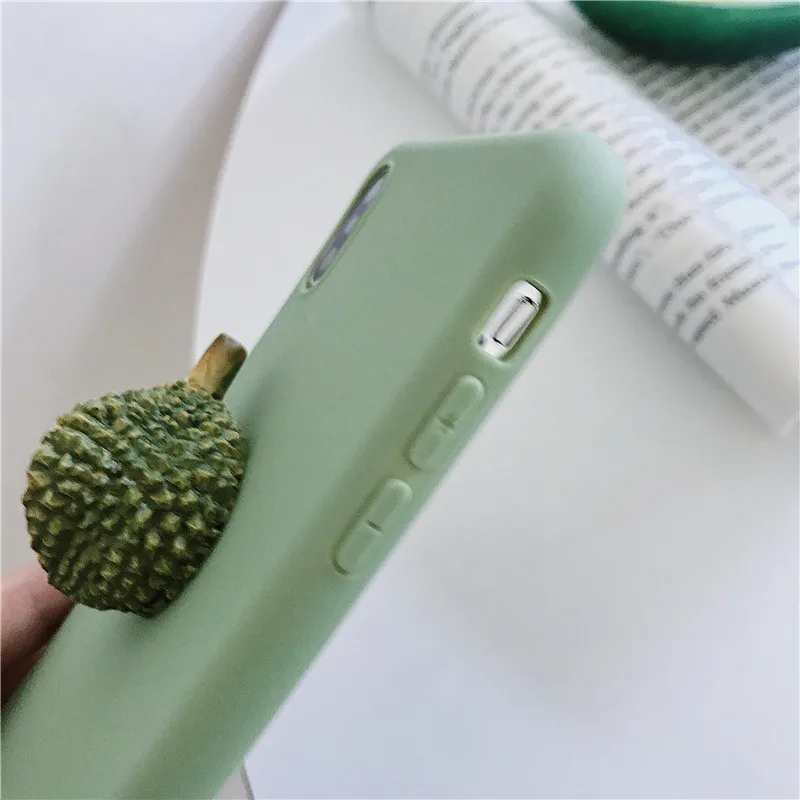 3D папайя дуриан авокадо сотовый телефон Funda Coque чехол для iPhone 11 11Pro Max XR X XS 7 8 6 6S Plus |