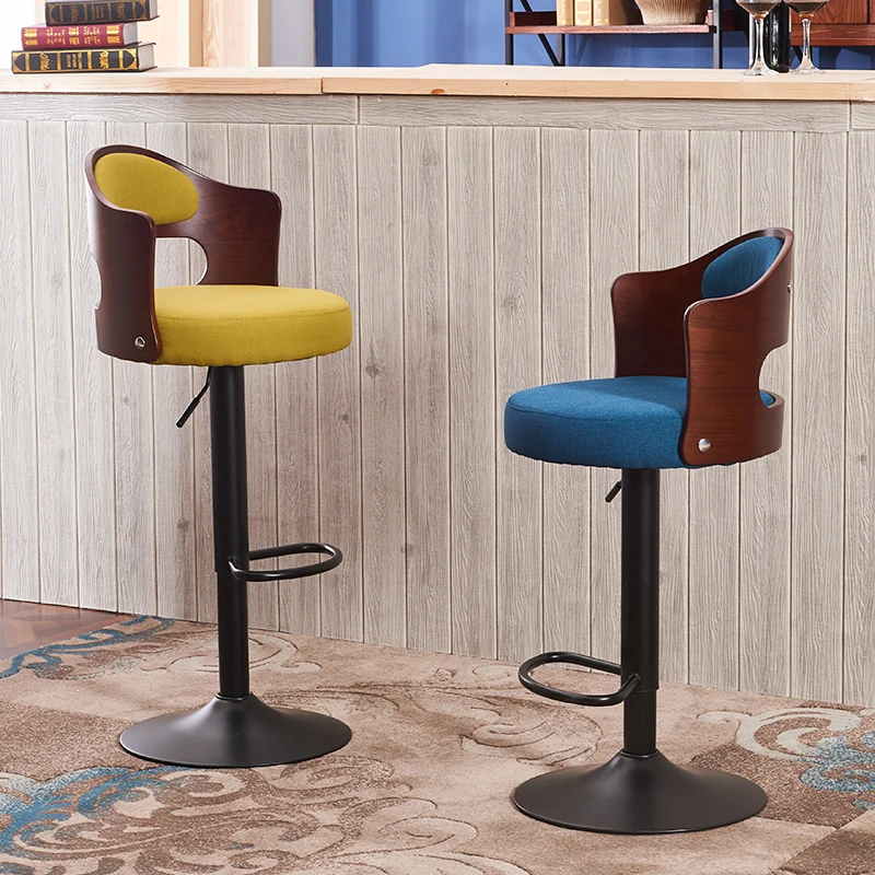 Новый европейский барный стул из цельного дерева барные стулья для Дома Ретро