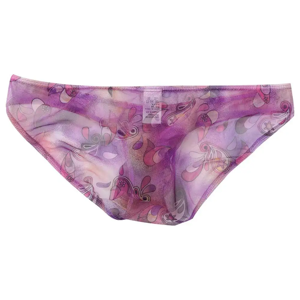 Сексуальное мужское нижнее белье прозрачное Сетчатое с низкой посадкой трусы