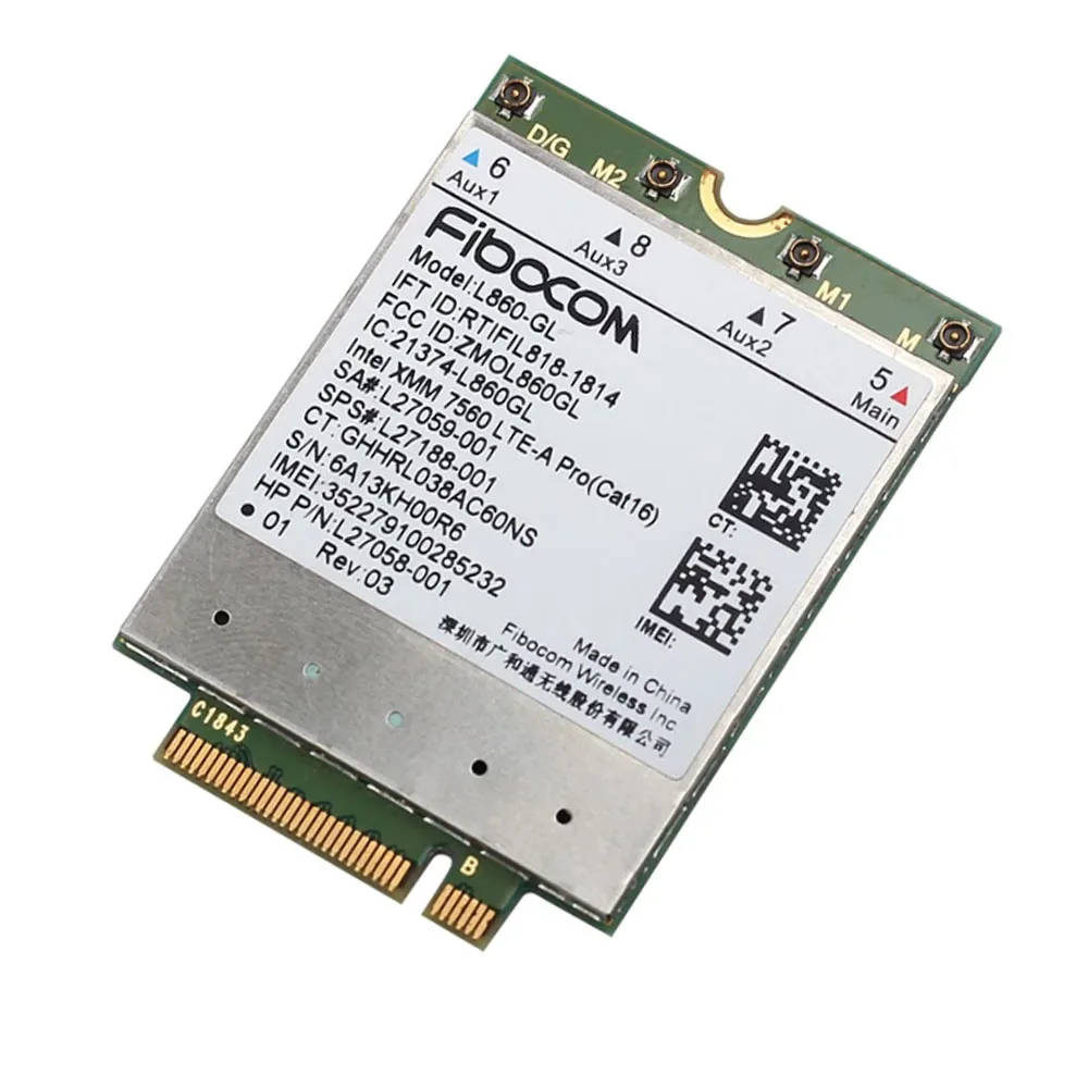 L27188-001 para hp Fdd-lte Tdd-lte Fibocom 4g Módulo Wlan Cartão Sps Portátil Elitebook X360 830 840 850 Cat16 L860-gl