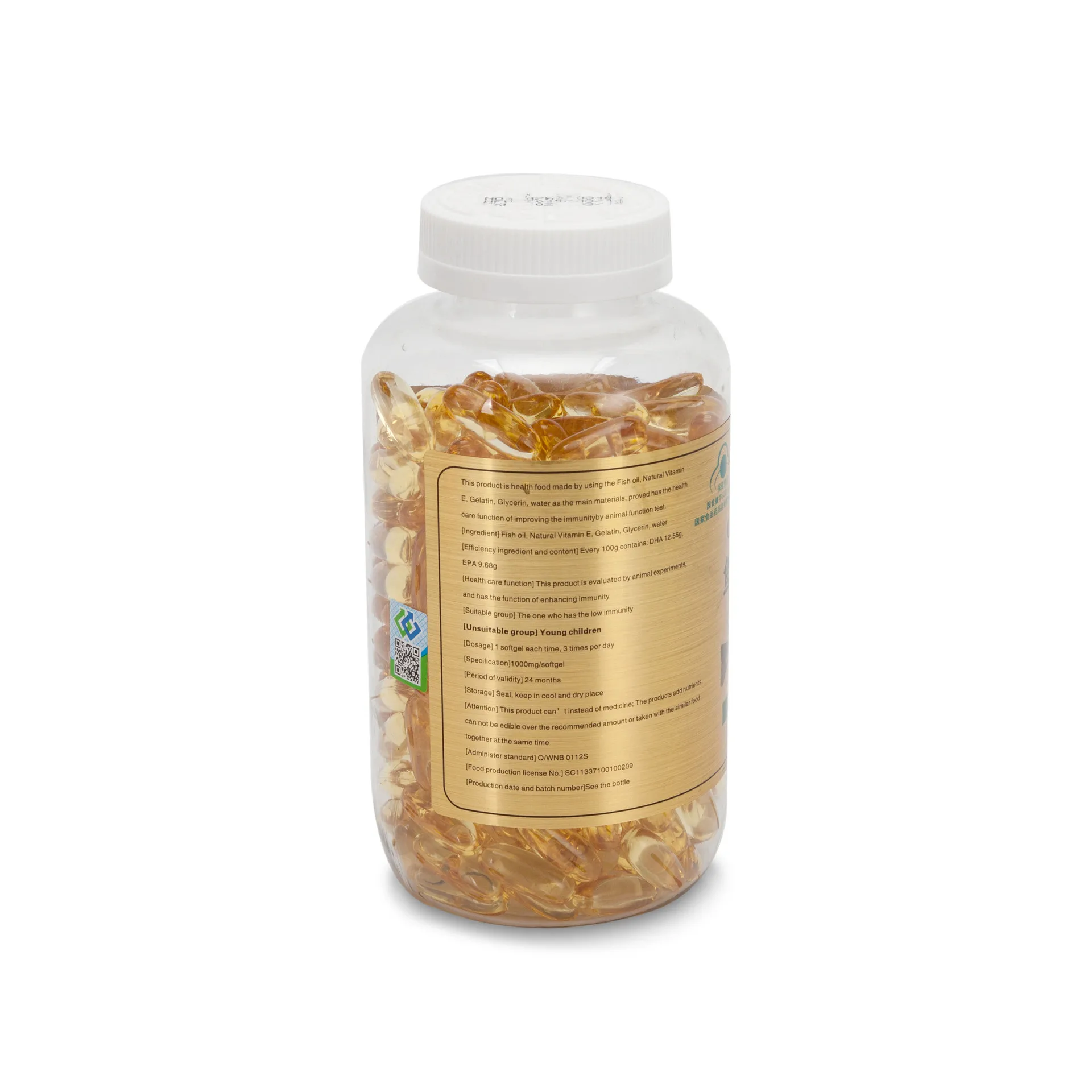 

China Merchants Wholesale Spot Abyssal Fish Oil Soft Capsule 300 Ome/odm Custom Oral 24 Months Cfda