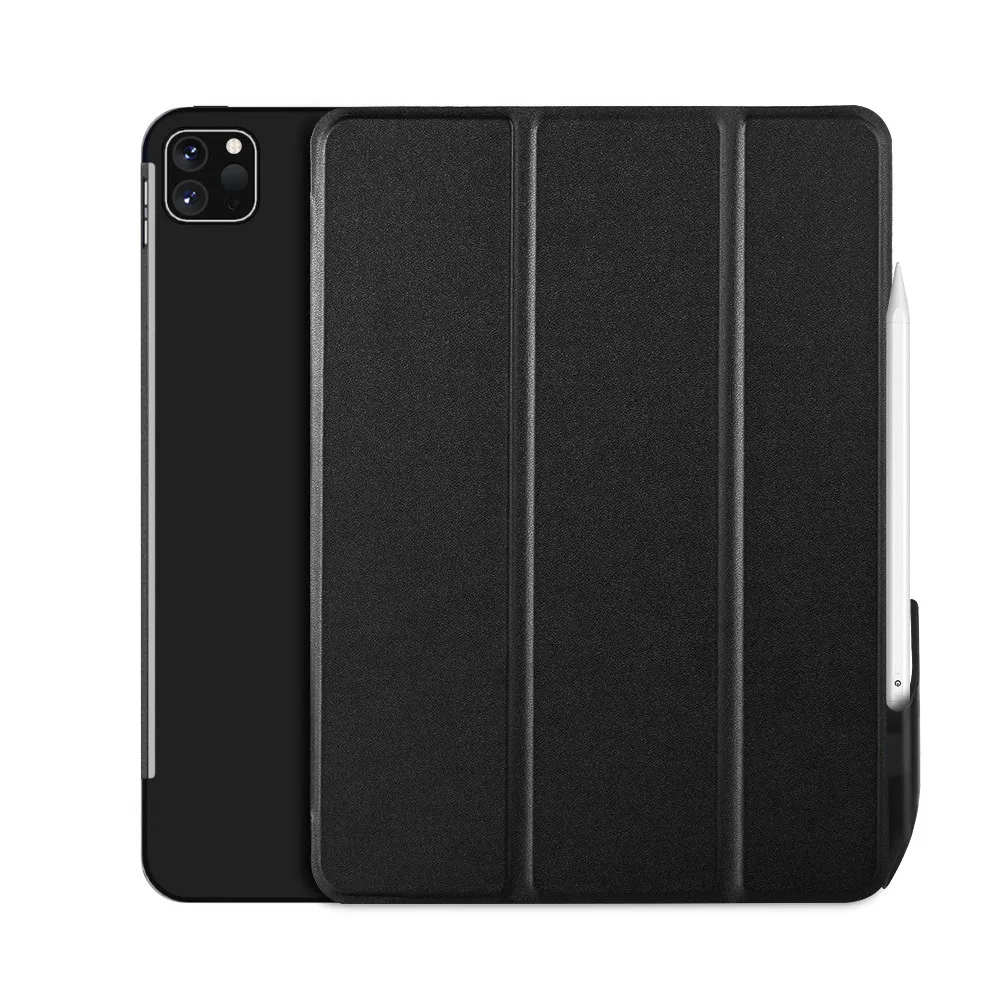 Чехол для IPAD PRO 11 дюймов 2020 гибкий кожаный тонкий тройной складной стенд с