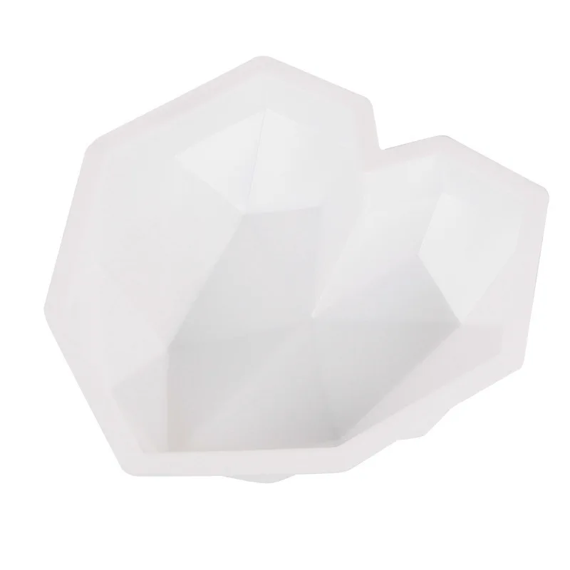 

3D Diamond Love Heart Shaped Silicone Fondant Molds for Baking Chocolate Cookie Muffin Mousse Dessert Cake Mold