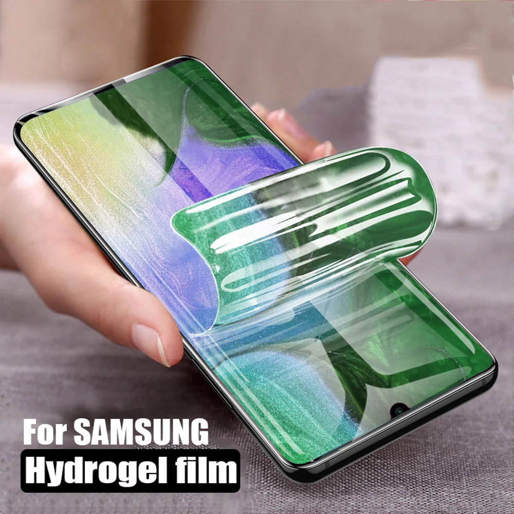 Гидрогелевая пленка для Samsung J8 J6 Plus 2018 A71 A70 A51 A50 A40 A30 A20 A10 Note 20 10 S20 Ultra S10 S10e Защитная