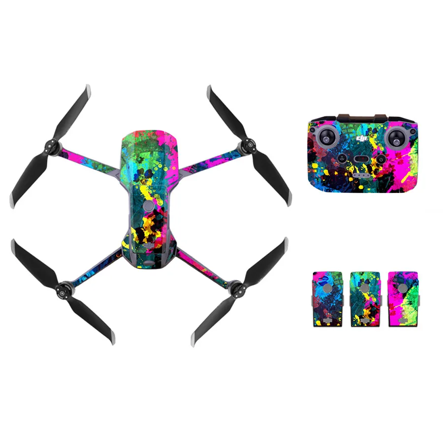 Масляная живопись стильная наклейка для DJI Mavic Air 2 Drone + пульт дистанционного