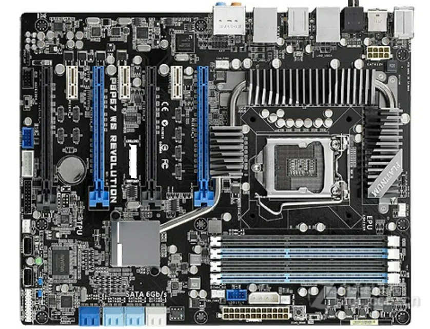 

Original motherboard for P8P67 WS Revolution LGA 1155 DDR3 VGA USB3.0 32GB for 32nm cpu P67 desktop motherboard