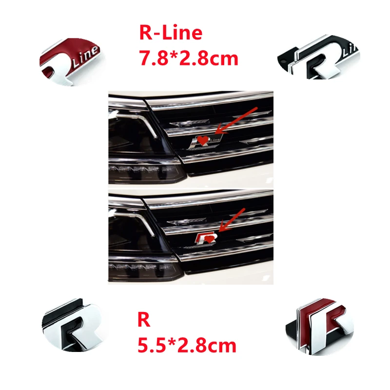 

Fashionable Car Emblems for VW R Car Accessories Cool Auto Front Emblems