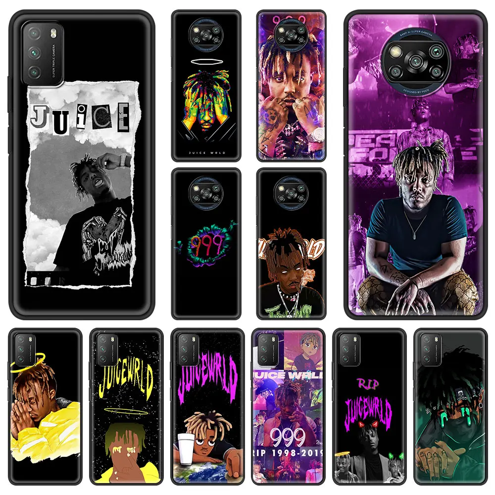 

Juice Wrld Death Race for Love Hop Rap Case For Xiaomi Mi Poco X3 NFC M3 Pro Note 10 Lite 11 10T Pro 5G 9T Phone Black Cover