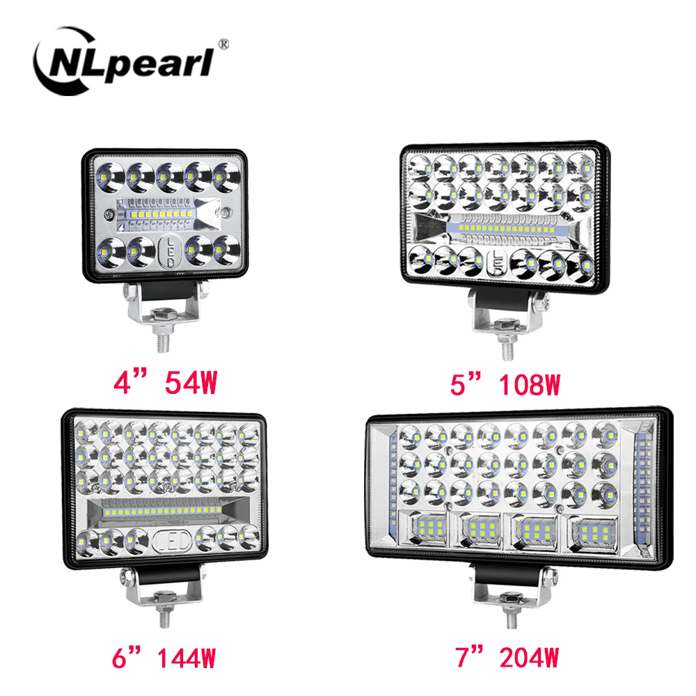 NLpearl 4 &quot5&quot 6 &quot7 дюймов светодиодный светильник бар прожектор рабочий для