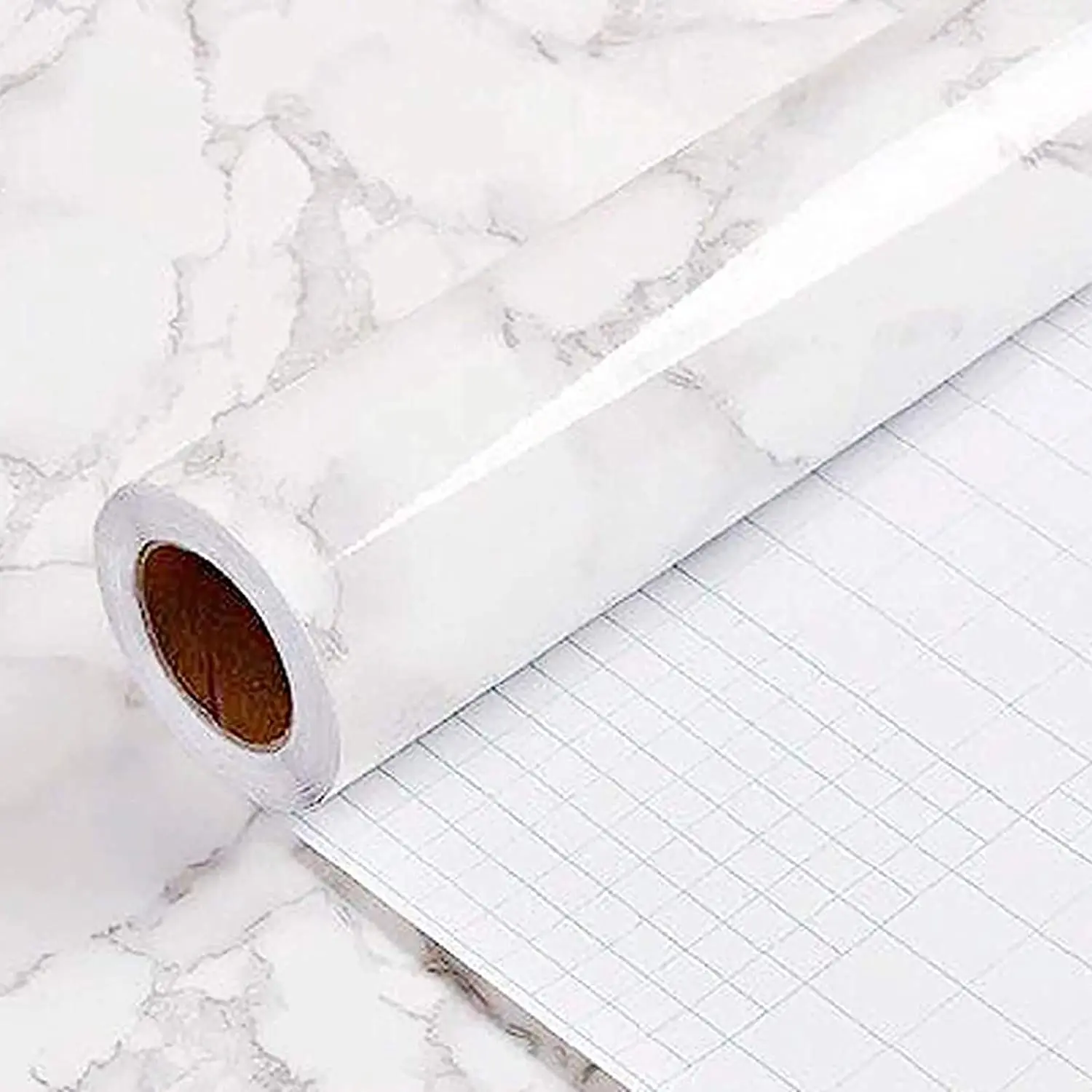 Papel tapiz de mármol gris y blanco, película extraíble autoadhesiva para encimeras de cocina, pegatinas de pared, revestimiento de estante contra salpicaduras
