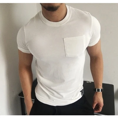 

Men's short sleeve t-shirt summer trend handsome casual half sleeve 8996