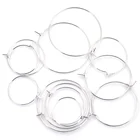 100 шт. разнообразные кольца, обручи, серьги, круглые серьги, проволока, винный бокал, маркировка, сплав, круглые посеребренные ювелирные изделия, сделай сам, фурнитура, подвески