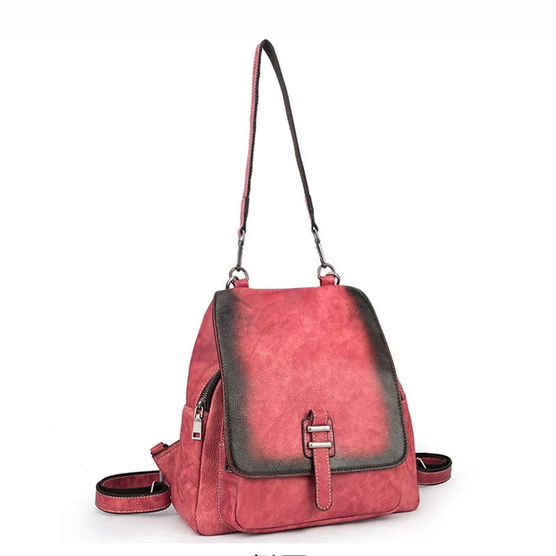 Женский рюкзак из натуральной кожи маленький дорожный ранец для девочек