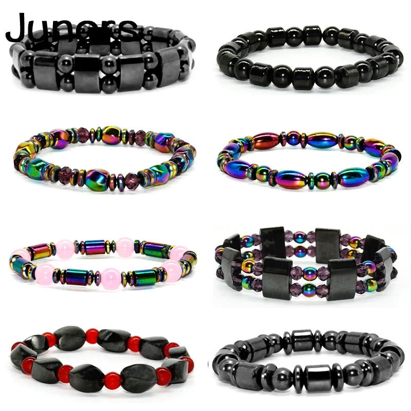 Black magnet charms bracelets for women bracelet men's discolor Stone Tourmaline Magnetic Bracelets Weight Loss Man Health Care |