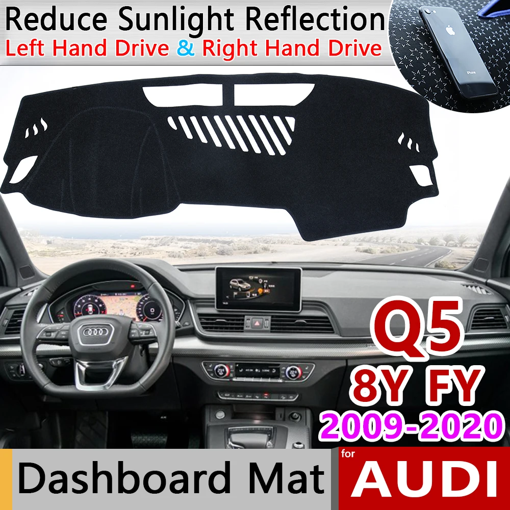 Для Audi Q5 8R FY 2009 ~ 2020 Противоскользящий коврик на приборную панель солнцезащитный