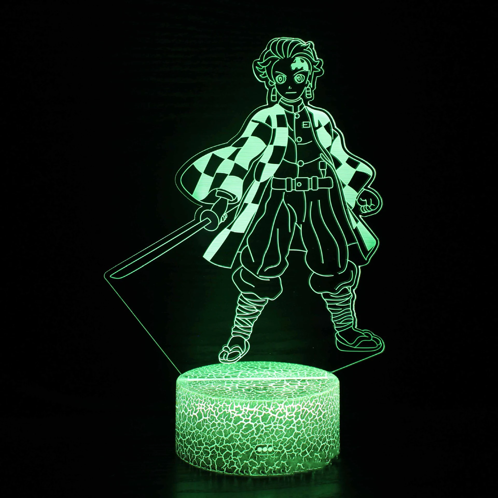 

12 Pattern Demon Slayer Anime Tanjiro Luces Nezuko Zenitsu Figure Luz Kimetsu No Yaiba Manga Deco Figuras Room Decor Agatsuma