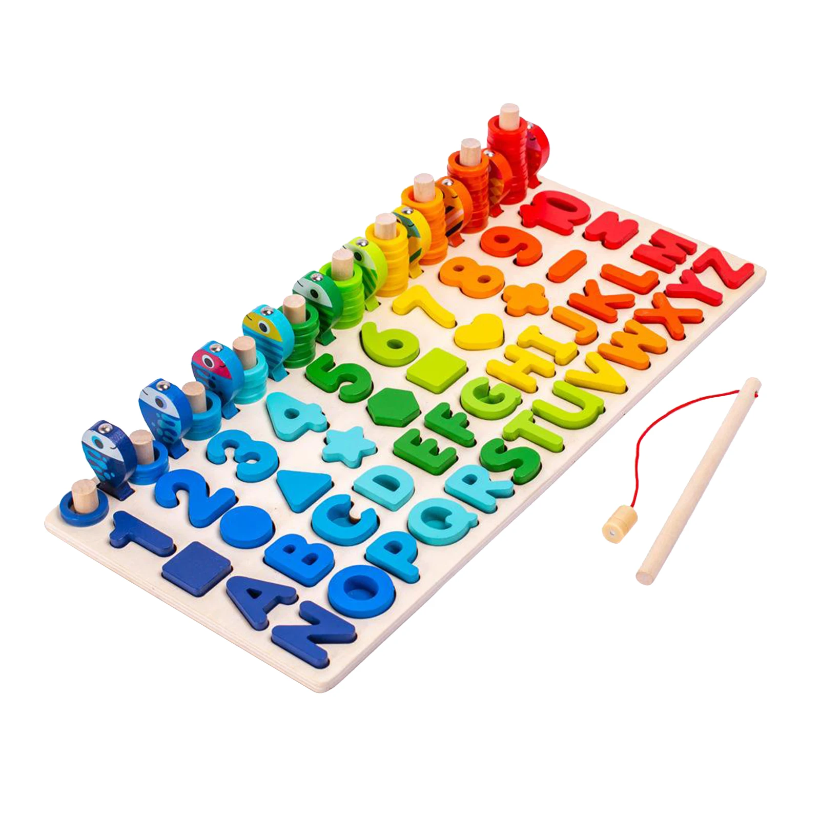 

Wooden Montessori Toy for Kids Sorter Counting Shape Stacking Game for Toddlers Number Puzzles Preschool Learning Toy Gifts