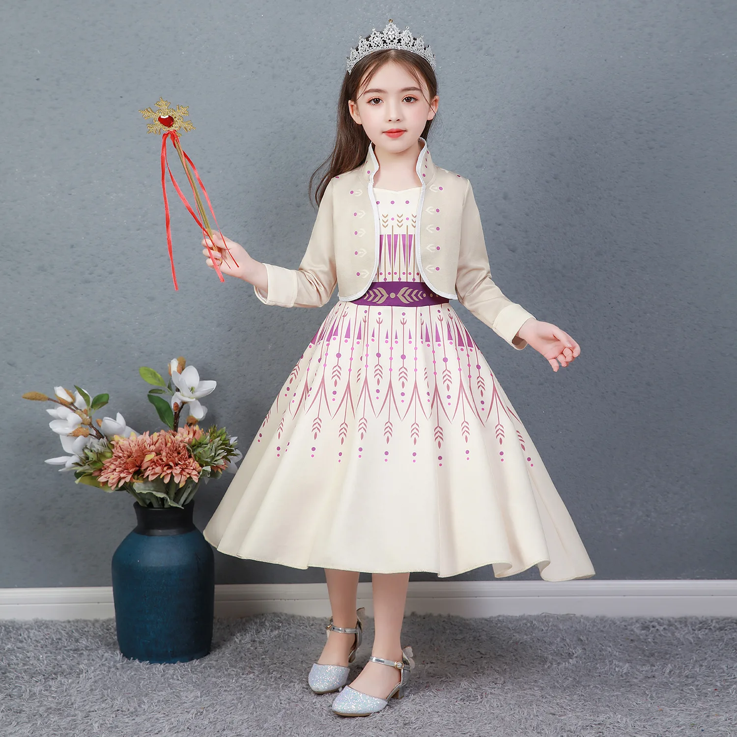 Платье для девочек красивые платья косплея на Хэллоуин желтый Рождественский