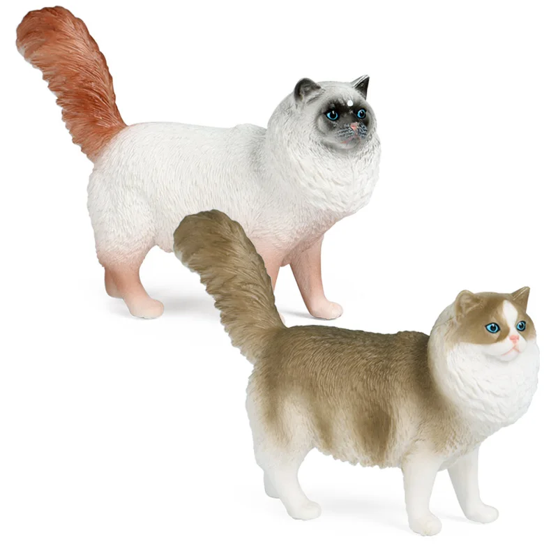 

13*10*3 CM children simulation animal model toy plastic static domestic cat pet cat puppet solid scene decoration