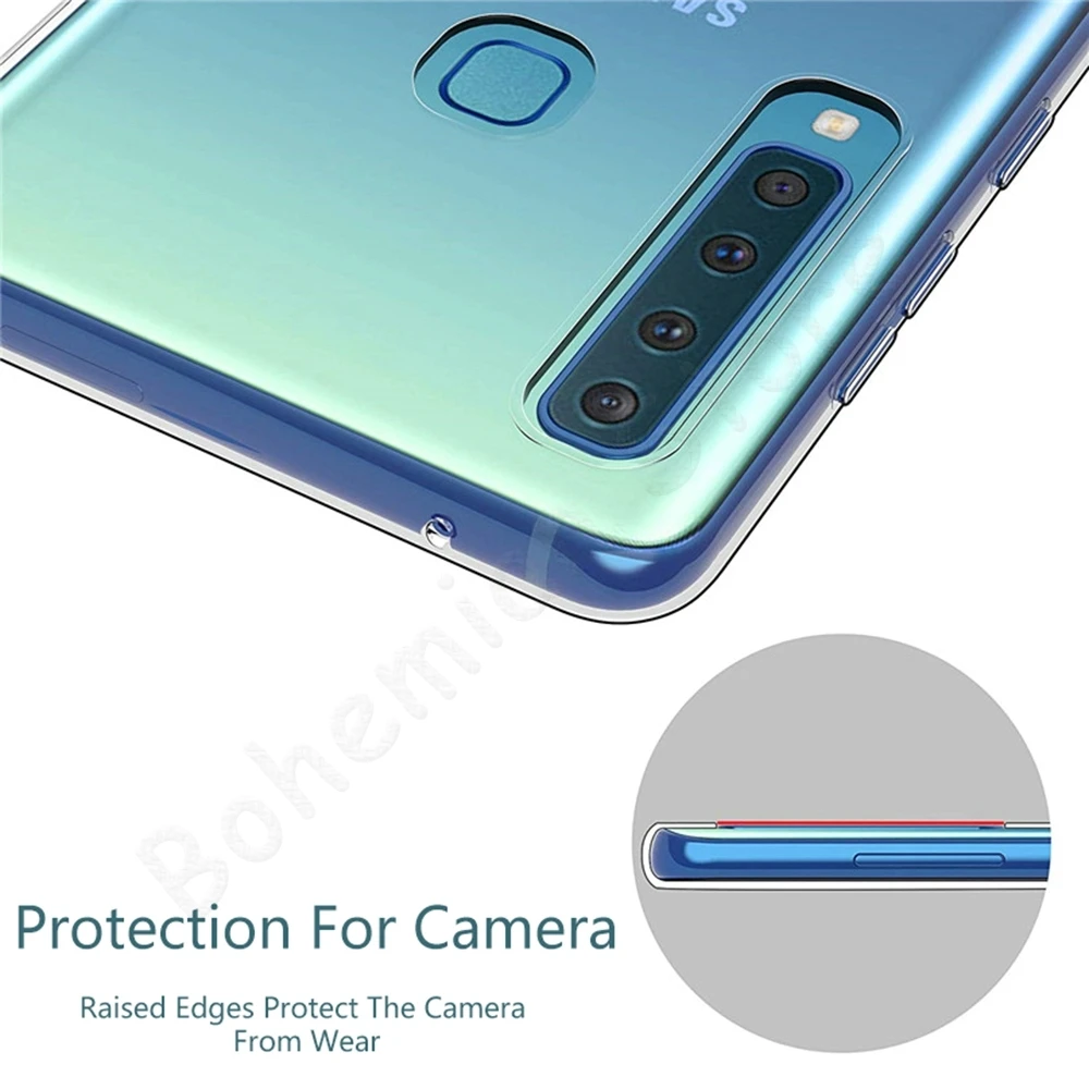 Чехол для телефона samsung A3 A5 A6 A7 A8 Plus A9 A9s Star Life Pro из мягкого ТПУ силикона Ультратонкий Прозрачный чехол