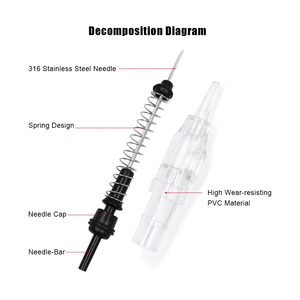 Картриджные иглы 3F/4F/5F/7F 100 игл картриджи для тату шт. | Красота и здоровье