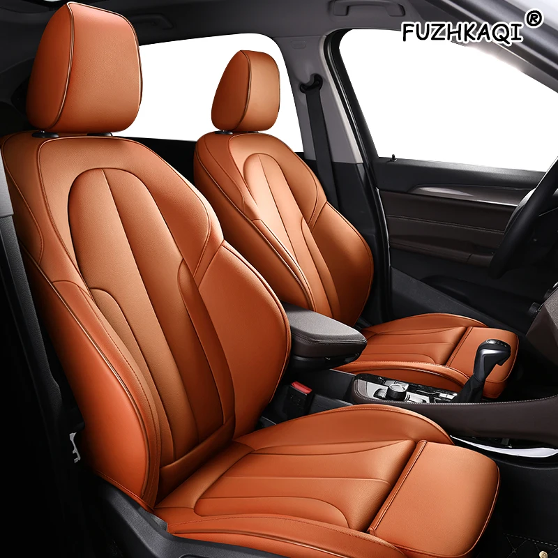 

FUZHKAQI Make Custom Leather car seat cover set For BMW 1/2 Series E81 E82 E87 E88 F20 F21 F52 F40 F22 F23 F44 F45 F46 car seats