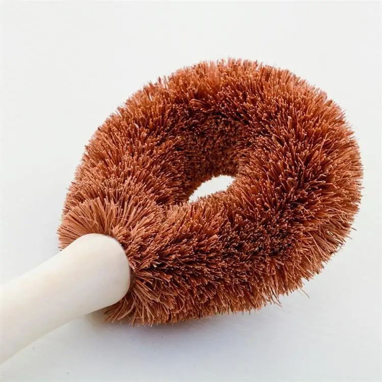 Кокосовая Пальмовая щетка с деревянной ручкой для чистки моющий горшок кухонная