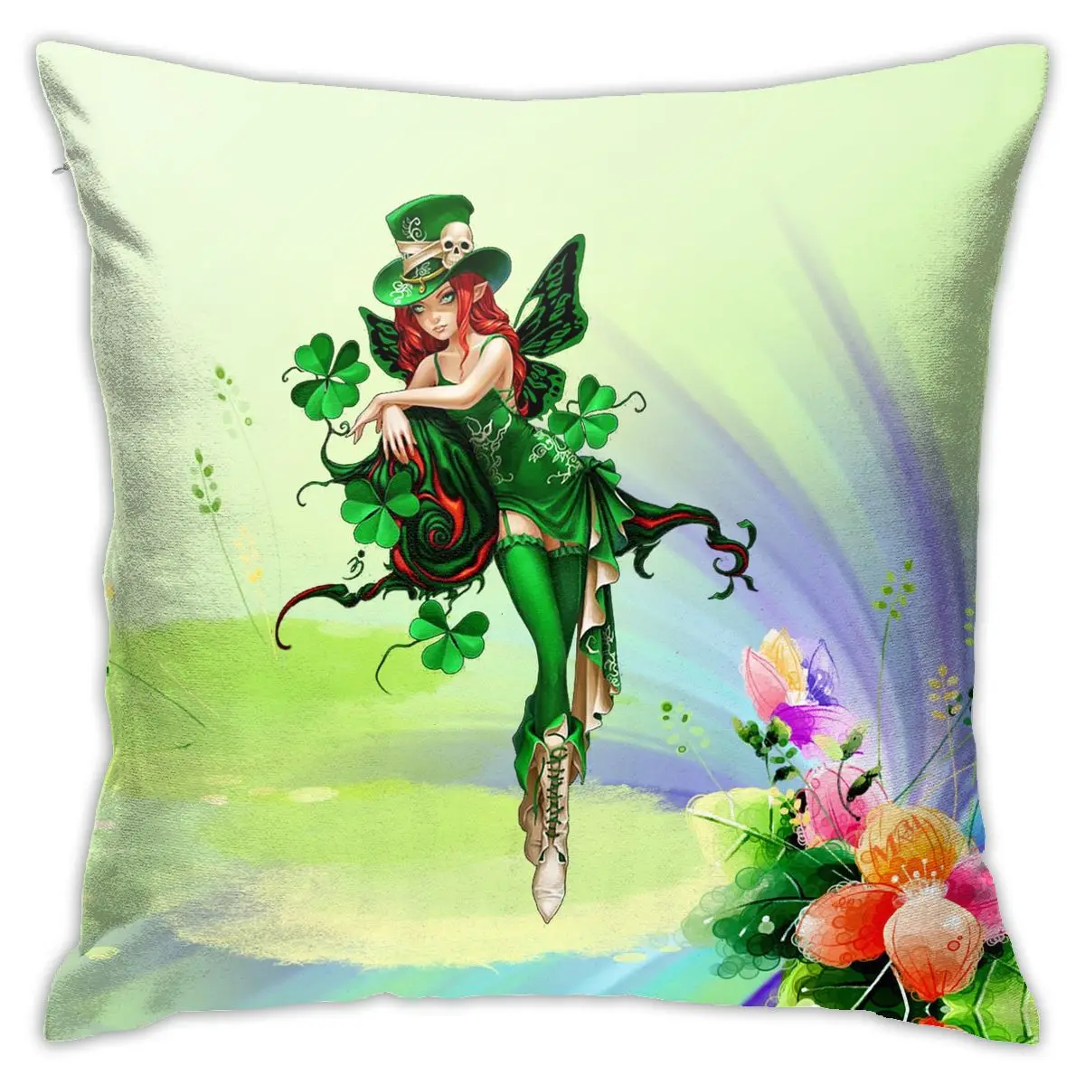 

Наволочка на кровать с изображением четырехлистного клевера, домашняя декоративная наволочка на диван на День Святого Патрика, автомобиль