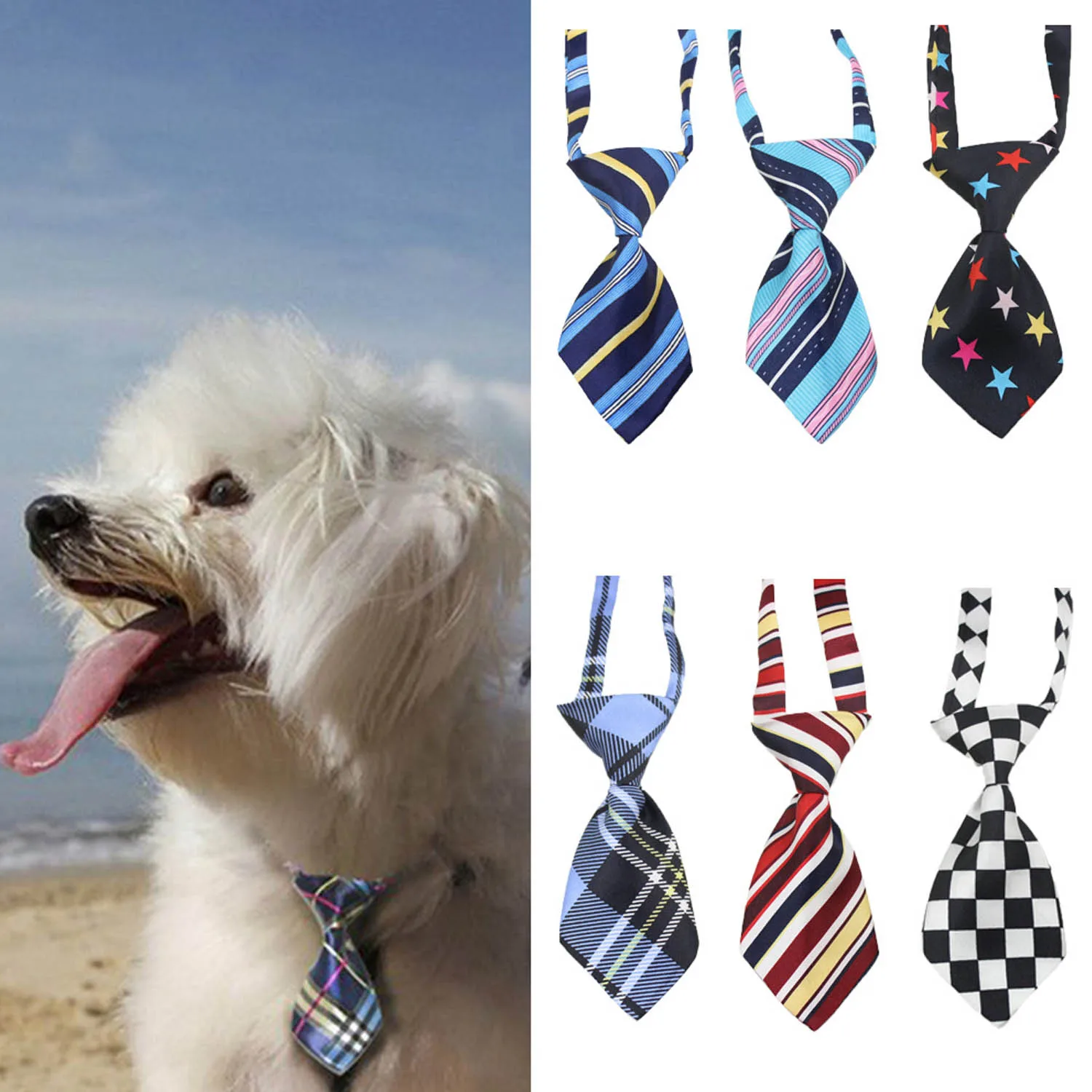 Behogar 10 шт регулируемый галстук бабочка для домашних животных ошейник собак