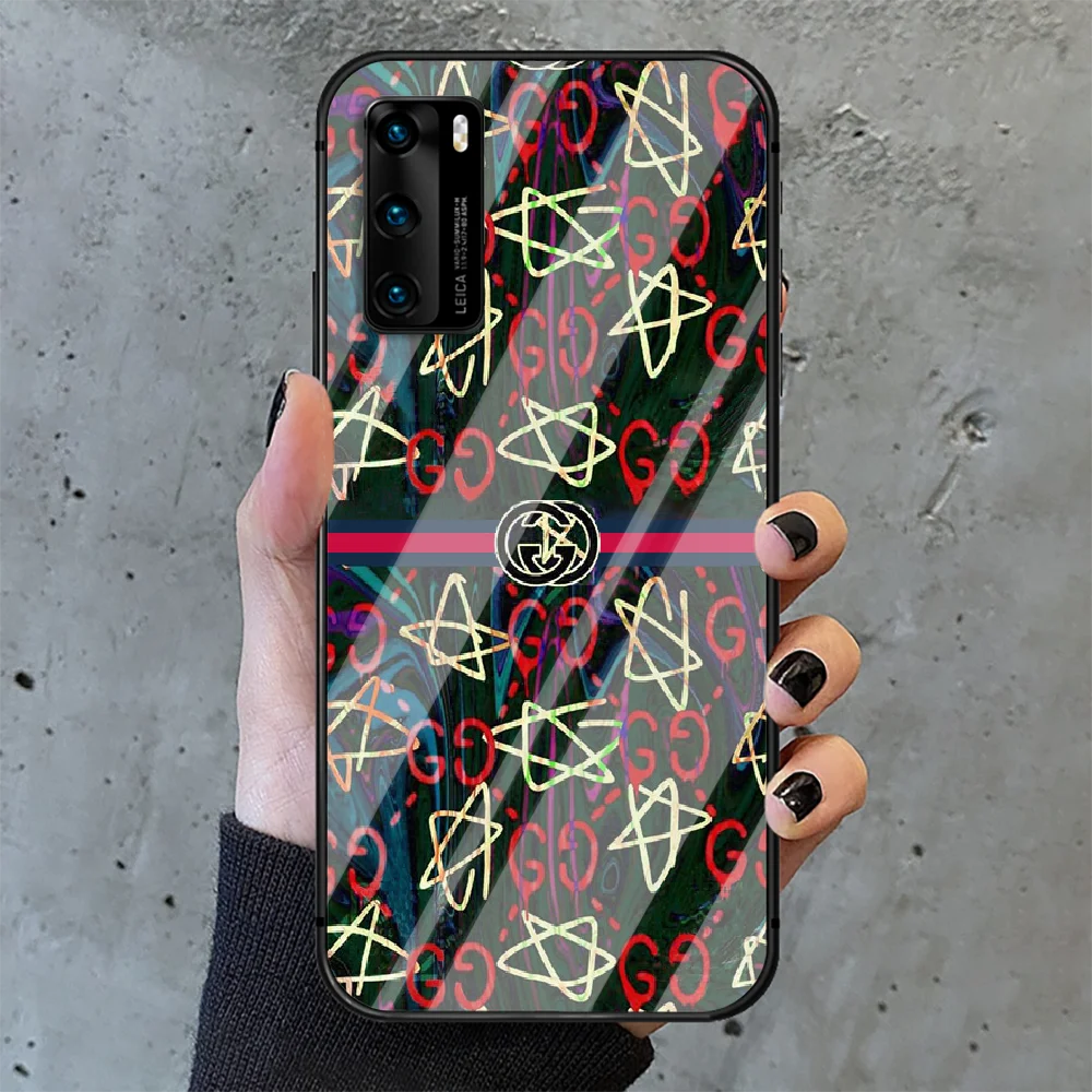 

Italian Luxury Brand Snake Tiger Phone Tempered Glass Case Cover For Huawei P Nova Mate 5T 20 30 40 Pro Lite Smart 2019 2021 Tpu