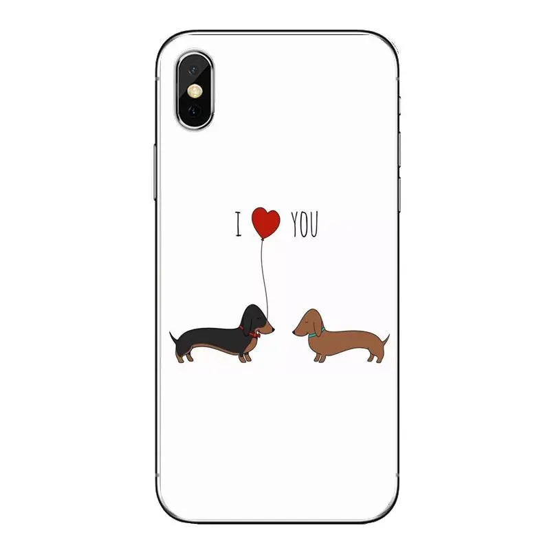 Такса силуэт щенки собака для huawei G7 G8 P7 P8 P9 Lite Honor 4C 5X 5C 6X Коврики 7 8 9 Y3 Y5 Y6 II 2 Pro 2017