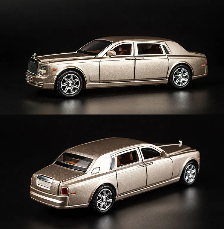 KIDAMI Rolls Royce 1:24 Масштаб литья под давлением модель автомобиля игрушечные машинки Вытяните назад звуковой светильник Коллекция подарков для детей и взрослых