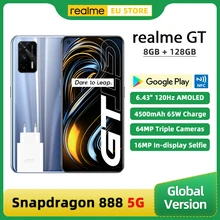 realme GT, Global Version, 8GB 128GB, Snapdragon 888 5G, 4500mAh 65W SuperDart Charge, 6.43 120Hz AMOLED NFC