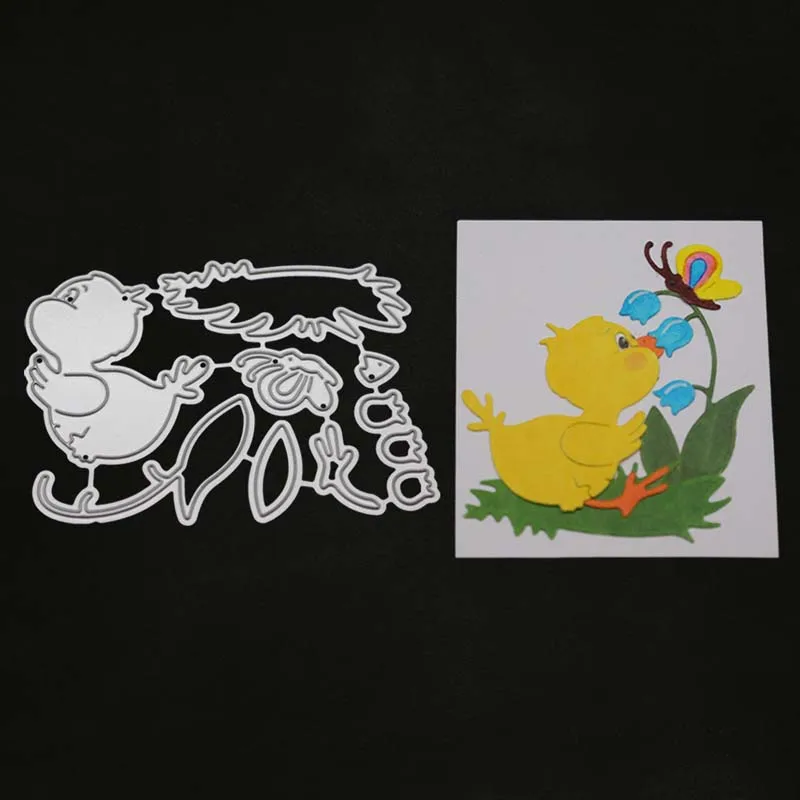 YINISE металлические режущие штампы для трафареты скрапбукинга милые утиные