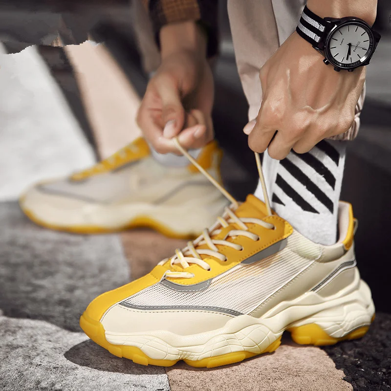 Модные мужские беговые кроссовки новинка дышащая модная обувь для папы