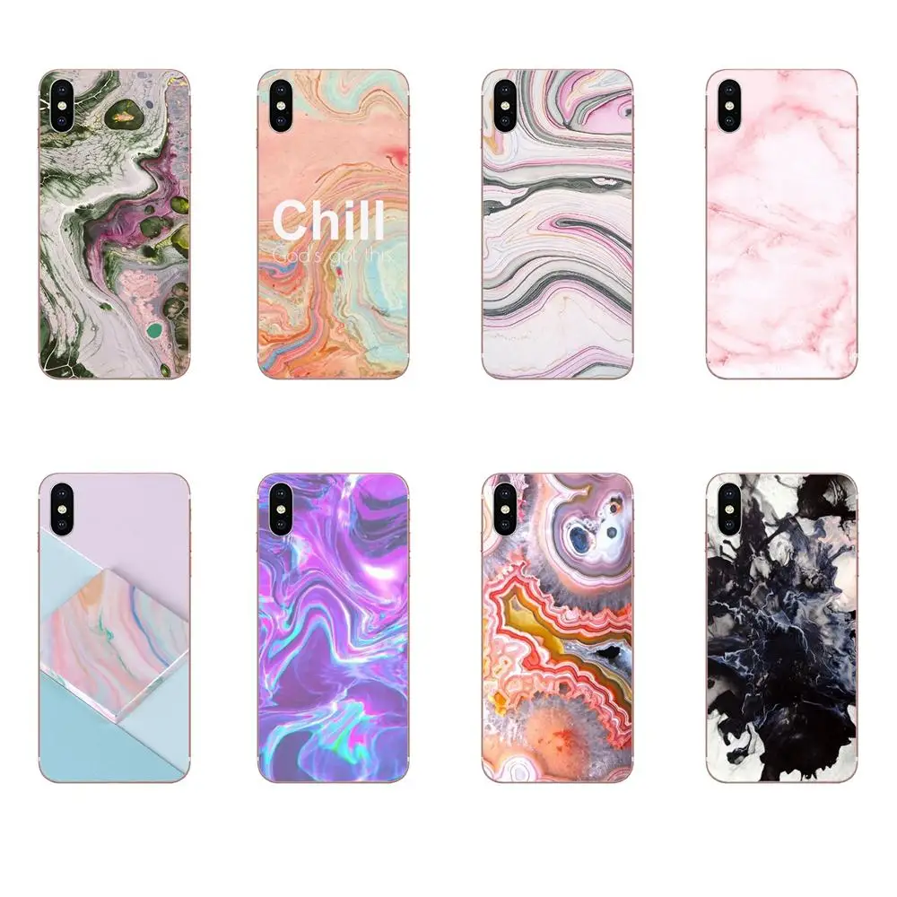 Розовый цвет: белый черный текстура мрамор для Huawei Honor Nova Примечание 5 5I 8A 8X10 Pro 9X Moto