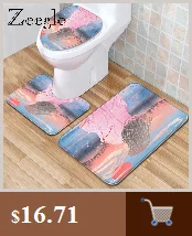 Zeegle 2 шт./компл. Ванная комната коврики для ванной комнаты Набор Non-slip Ванная комната коврики губка водопоглощение Ванная комната ковролин U Форма для туалета