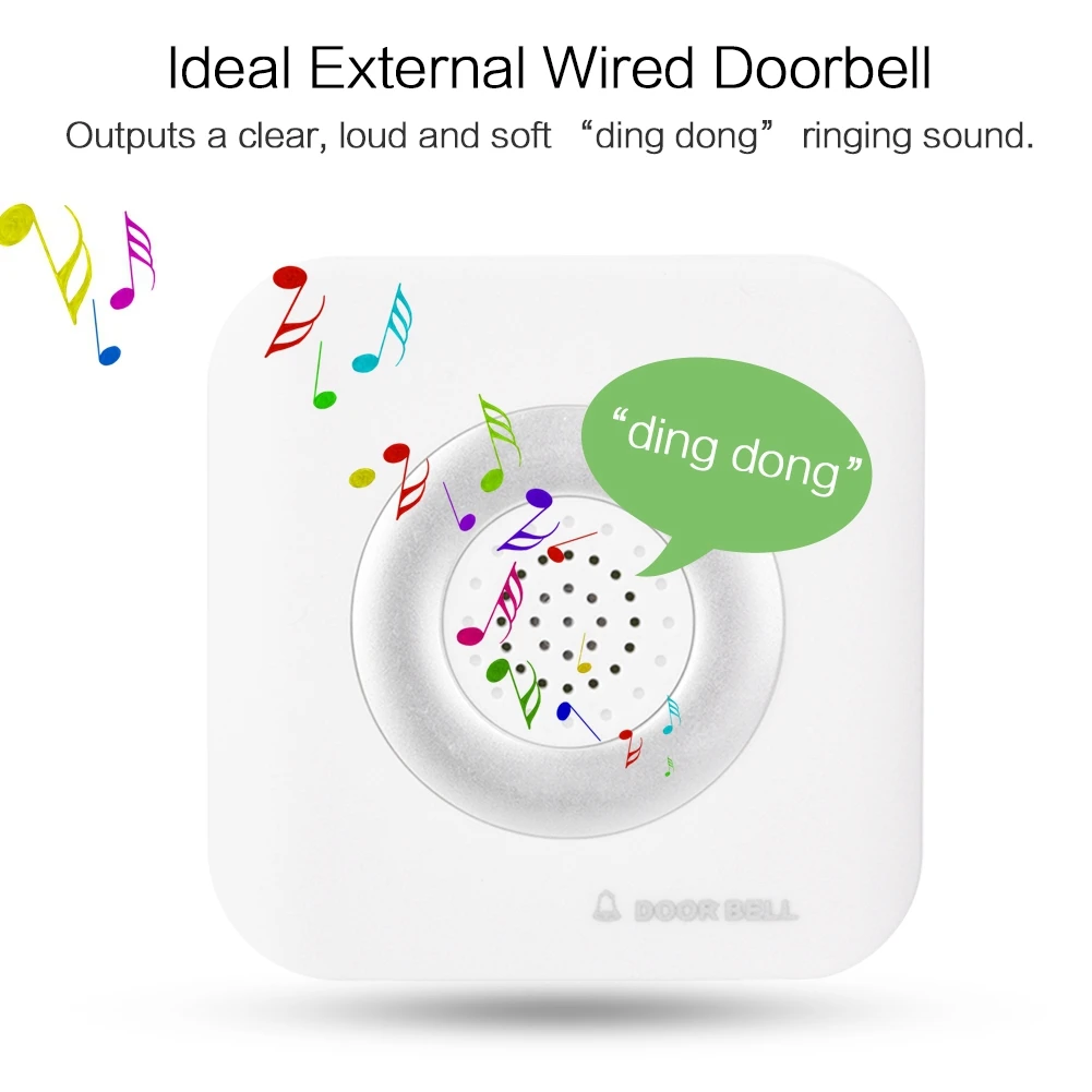 

Wired Doorbell Wall-Mounted 4 Core Door Bell External Wired Doorbells For Home Office Access Control System Dropshipping New