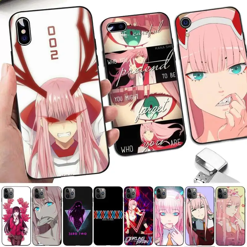 TOPLBPCS Zero Two Darling in the FranXX аниме жесткий чехол для телефона iPhone 8 7 6 6S Plus X 5S SE 2020 XR 11 12 pro