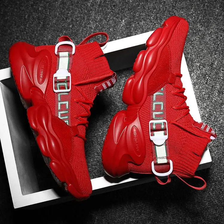 2020 уличная танцевальная обувь мужские массивные кроссовки высокие ботинки