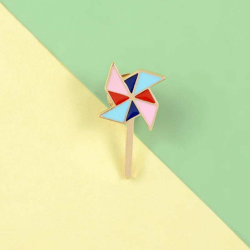 Симпатичные Красочные Детские игрушки pinwheel ювелирные изделия на заказ брошь