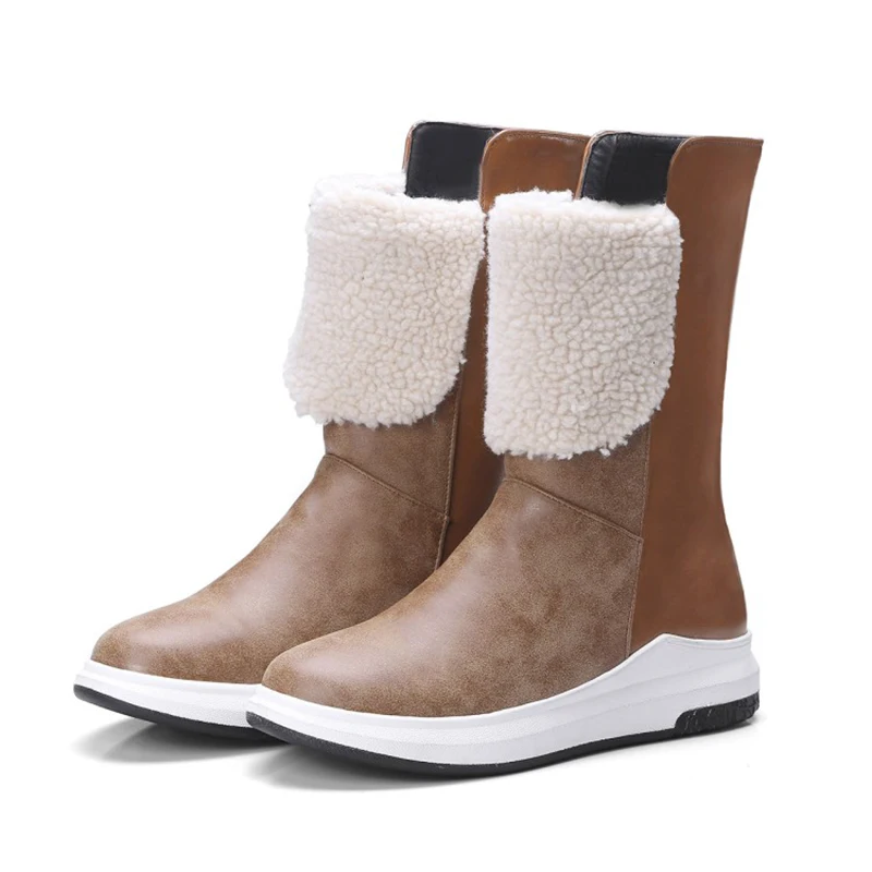 Новые зимние ботинки модные Теплые ботильоны на толстой подошве бархатные