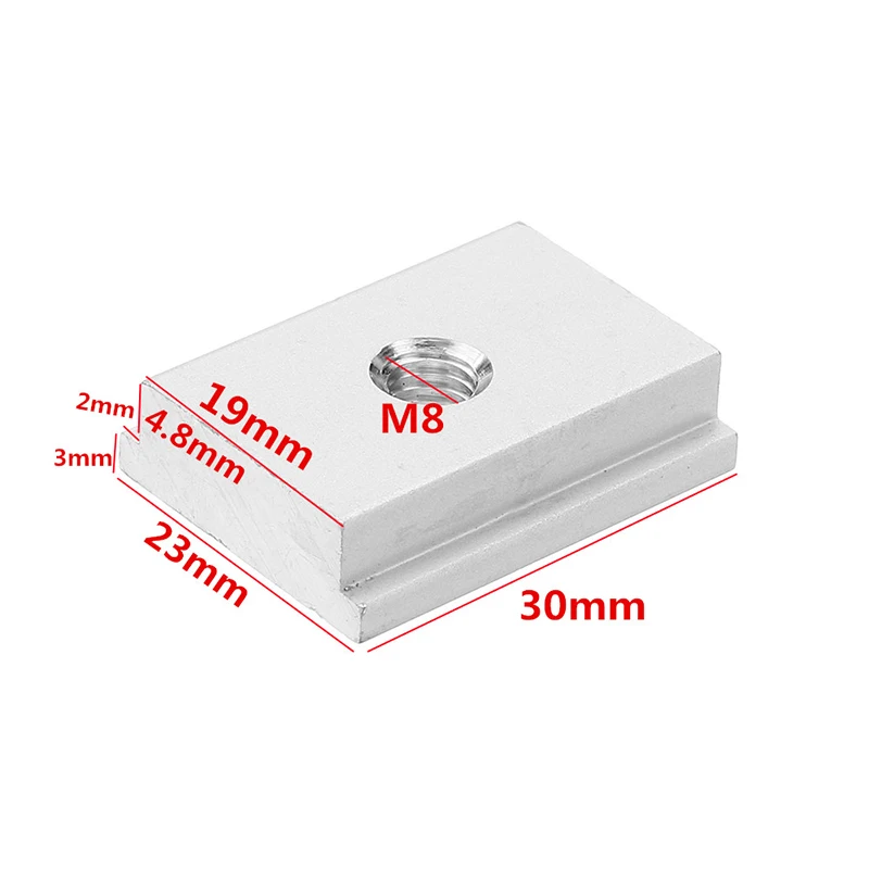 

10pcs M8 T-Track Sliding Nut T Slot For Woodworking Tools Fastener Parts Replace