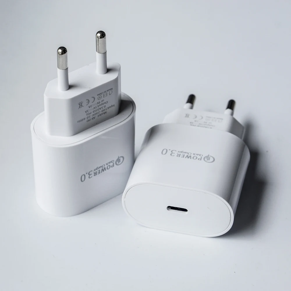 Зарядное устройство PD USB Type C 18 Вт для iPhone 11 Pro Xr X Xs Max 8 Plus быстрая зарядка с вилкой