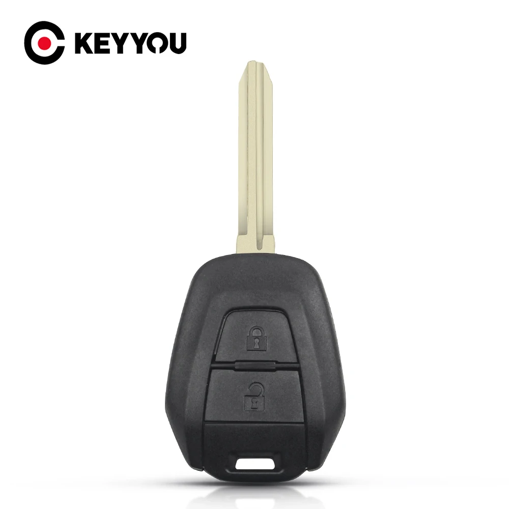 

KEYYOU Replacement 2 Buttons Uncut TOY43 Key Blade For Suzuki Swift Remote Smart Key Shell Fob Blank Cover Case Fit