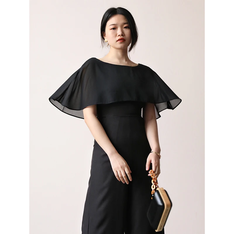 Комбинезоны прямого силуэта однотонный повседневный комбинезон с высокой