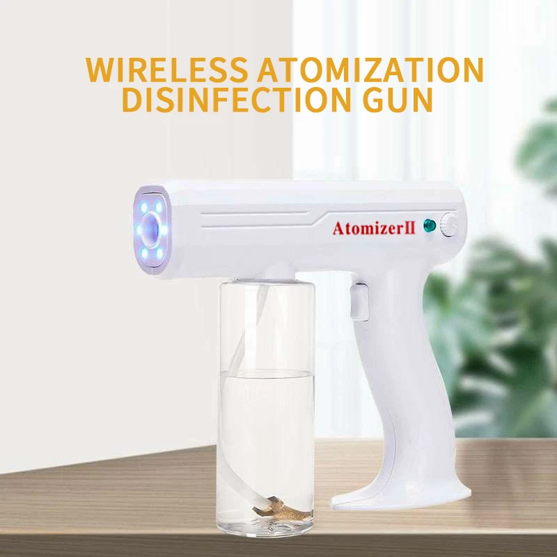 

800ML Wireless Charging Nano Atomization Disinfection Spray Blue Light Nano Steam Gun Atomizing Fogger Disinfection-Sprayer Gun
