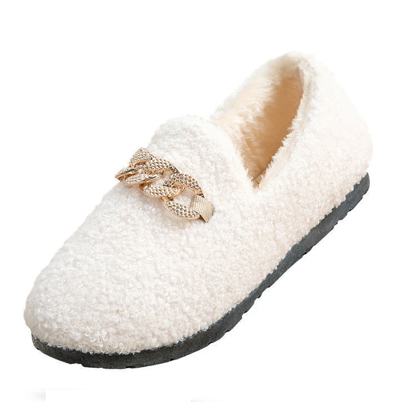 Зимние женские хлопковые тапочки Домашние мягкие из толстого плюша Теплая