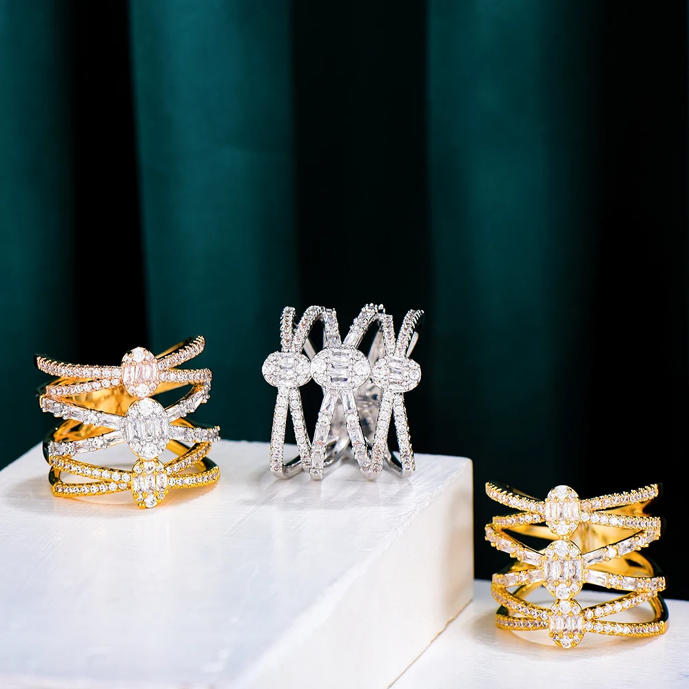 GODKI роскошные кольца с циркониевыми камнями 2021 женские вечерние ювелирные